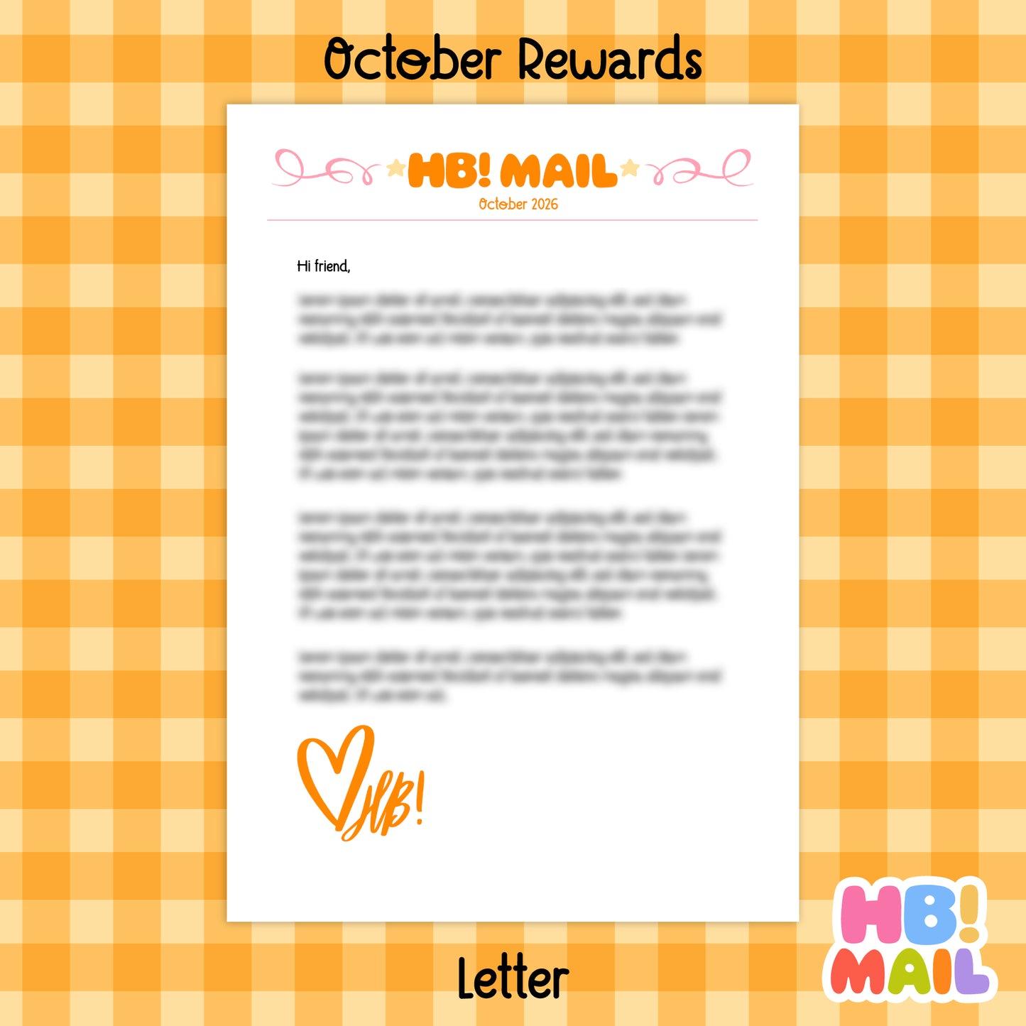 HB! Sticker Mail